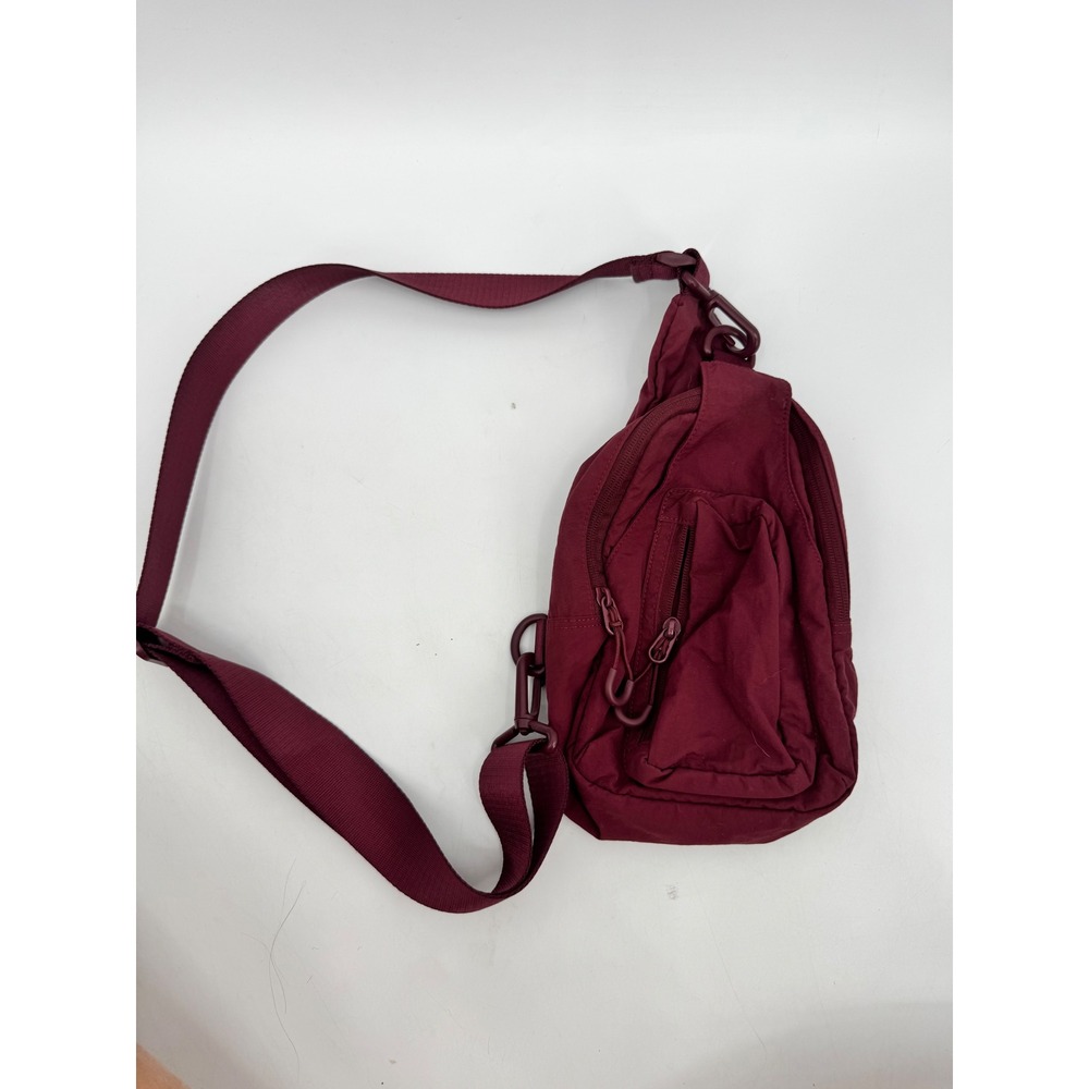 Ododos Sling Bag Women Small Maroon Nylon Crossbody Backpack